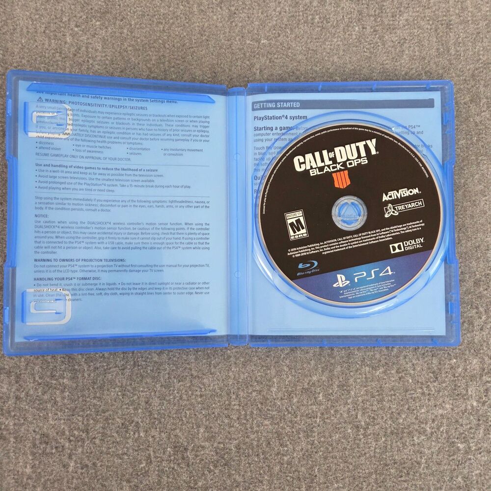 Call of Duty Black Ops 4 PS4 Game Complete CIB Activision Shooter